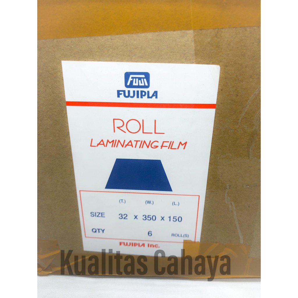 Plastik Laminating Roll Fujipla Biru Glossy 32micx350mmx150m