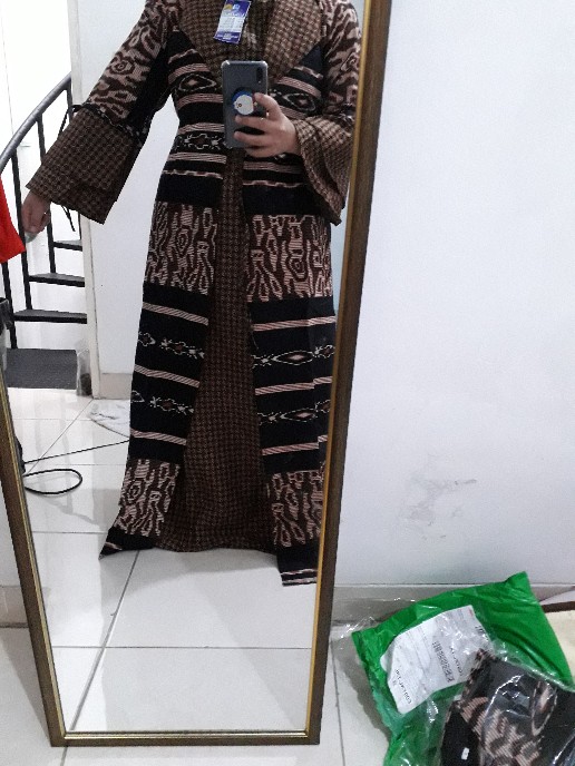 Gamis Batik Jazzy Jumbo Big Size Ld 110 Ld 120 Ld 130 Ld 140 Cardigan Terbaru Asmat Salur Lurik