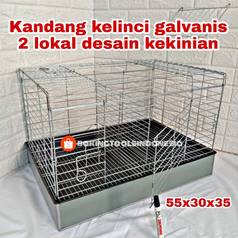 KANDANG KELINCI GALVANIS UKURAN 55X30X35