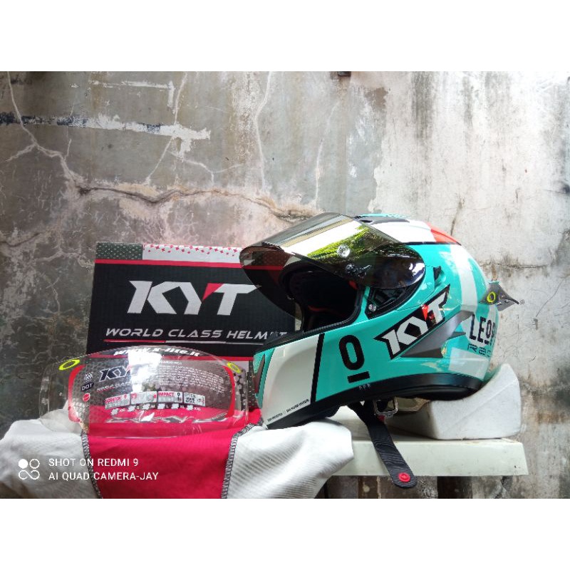 Helm Second Fullface KYT Vendetta 2 Leopard Dallaporta Paket Ganteng