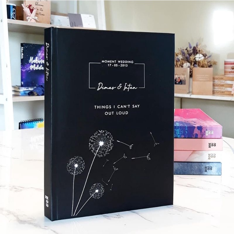 

[Black Series] Notebook Custom Design Custom Nama Quotes Hadiah Ulang Tahun Notebook Hardcover A5 A6 Buku Catatan Planner Book 2024 Custom Design Agenda Kerja Kuliah Buku Jurnal Premium