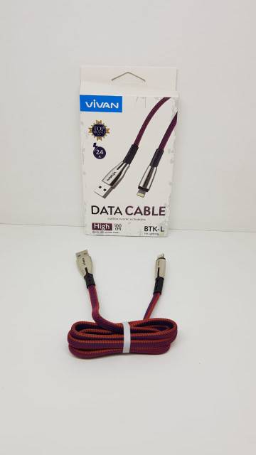 Kabel Data iPhone 6 VIVAN BTK-L 2.4A FAST CHARGING Kabel Charger Lightning Kabel Casan iOs iPad Air