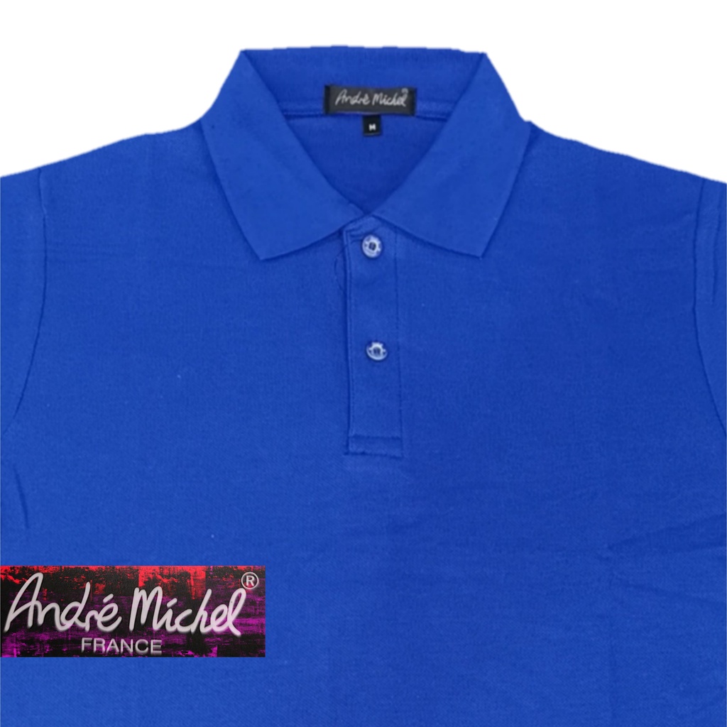 Kaos Kerah Polo Shirt Lengan Pendek Andre Michel 233.15 Biru Royal