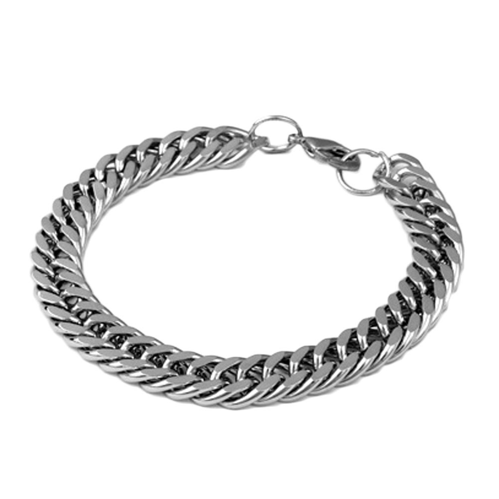 Gelang Rantai Sepeda Tebal Trendy Bahan Stainless Steel