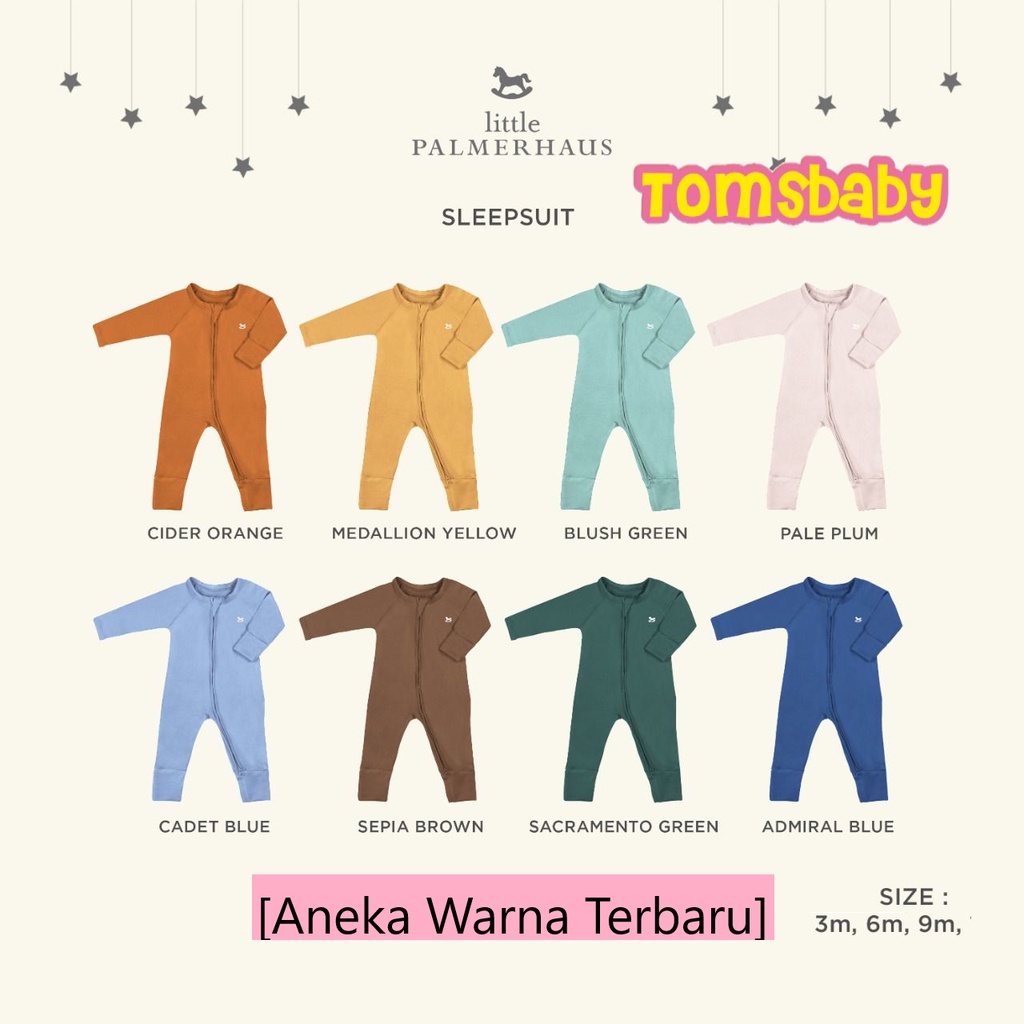 LITTLE PALMERHAUS (1pcs) Sleepsuit Panjang Zipper Sleepwear ( Piyama Bayi )