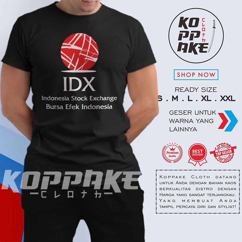 Kaos IDX Indonesia Stock Exchange Bursa Efek Indonesia Logo v2 Baju Perusahaan