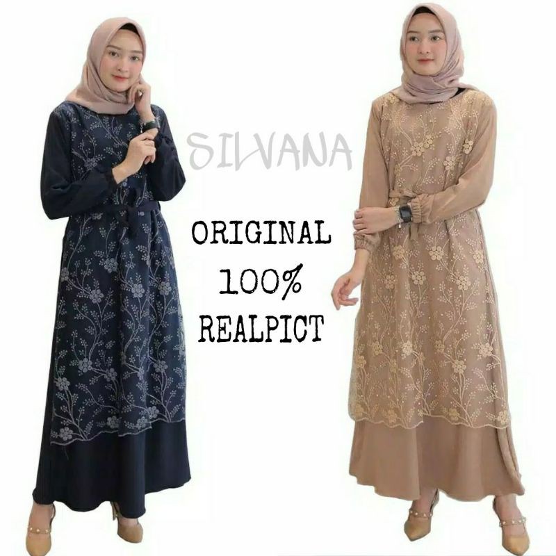 GAMIS BROKAT TERBARU/GAMIS REMAJA/KEBAYA TILE MAXY DRESS BUSUI WANITA MUSLIM BROKAT MOSCREPE MURAH