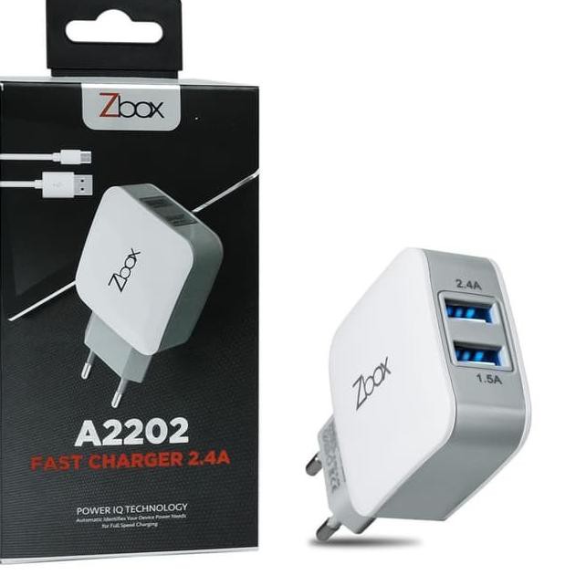 Paling Sesuai.. Travel Charger ZBOX A2202 2.4A Dual USB