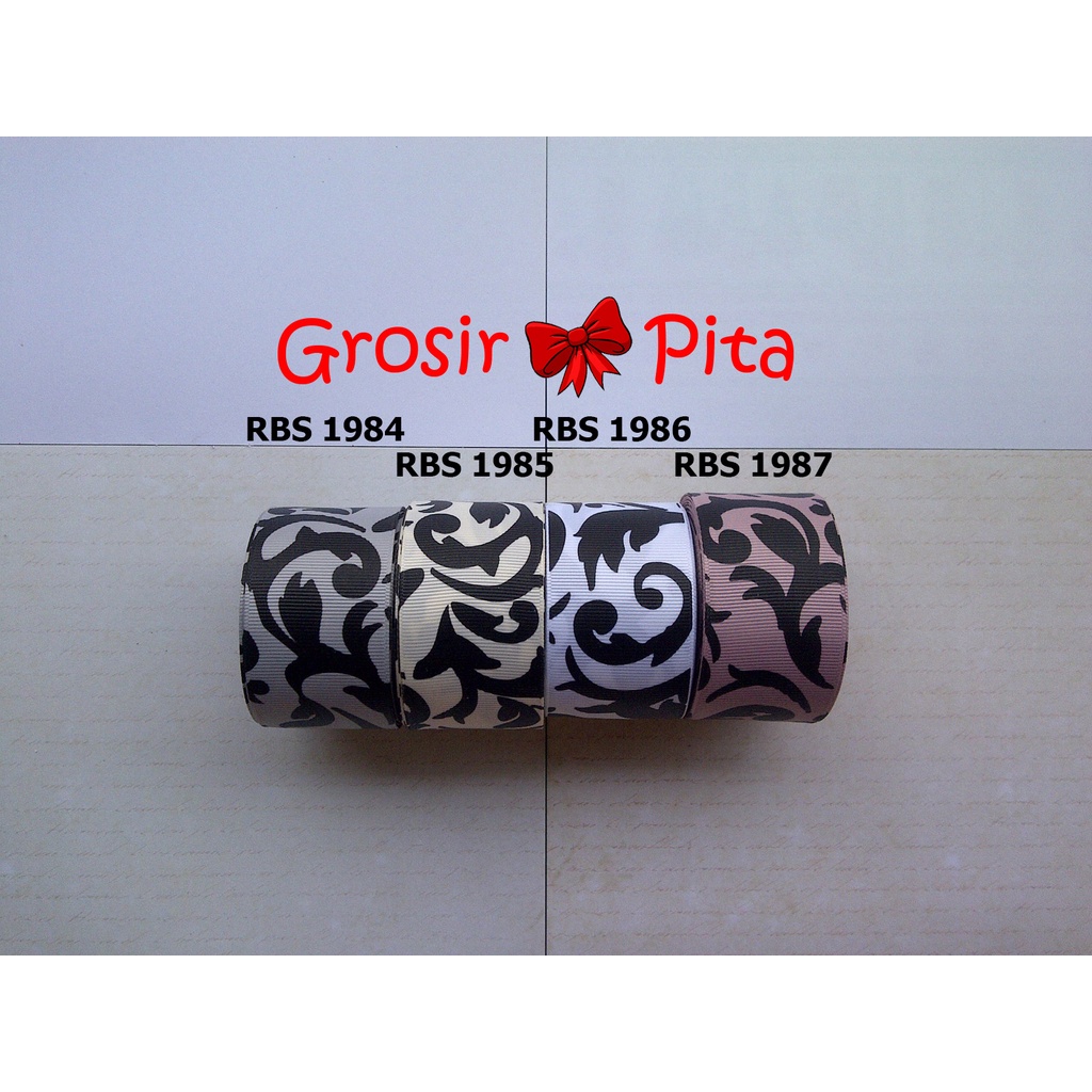 

(25 yard) Pita Grosgrain Motif RBS 1984,1985,1986,1987 | Toko Bahan Craft | Grosir Pita