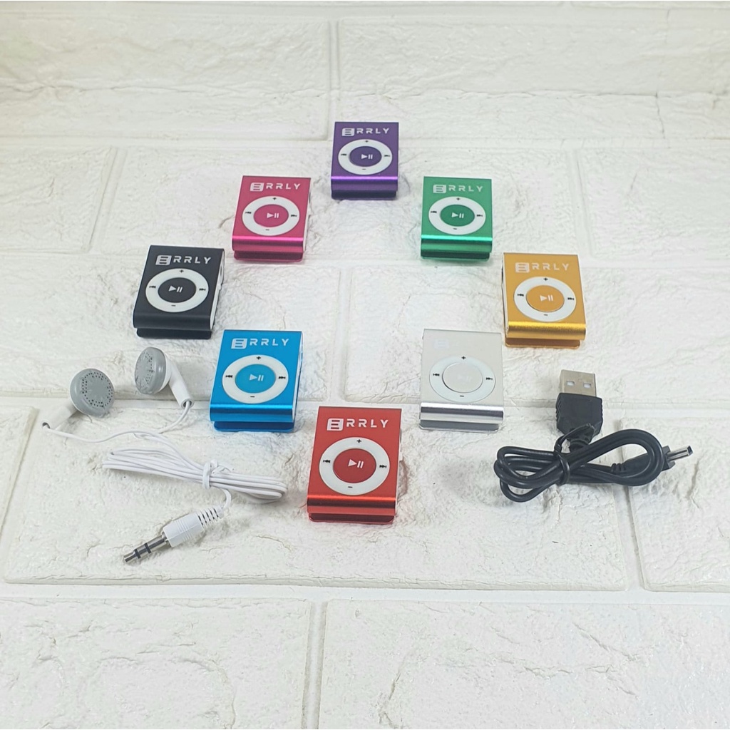 Mp3 Besi Mini Music Player Bahan metal Mp3 Jepit Slot Memory Card Packing Mika