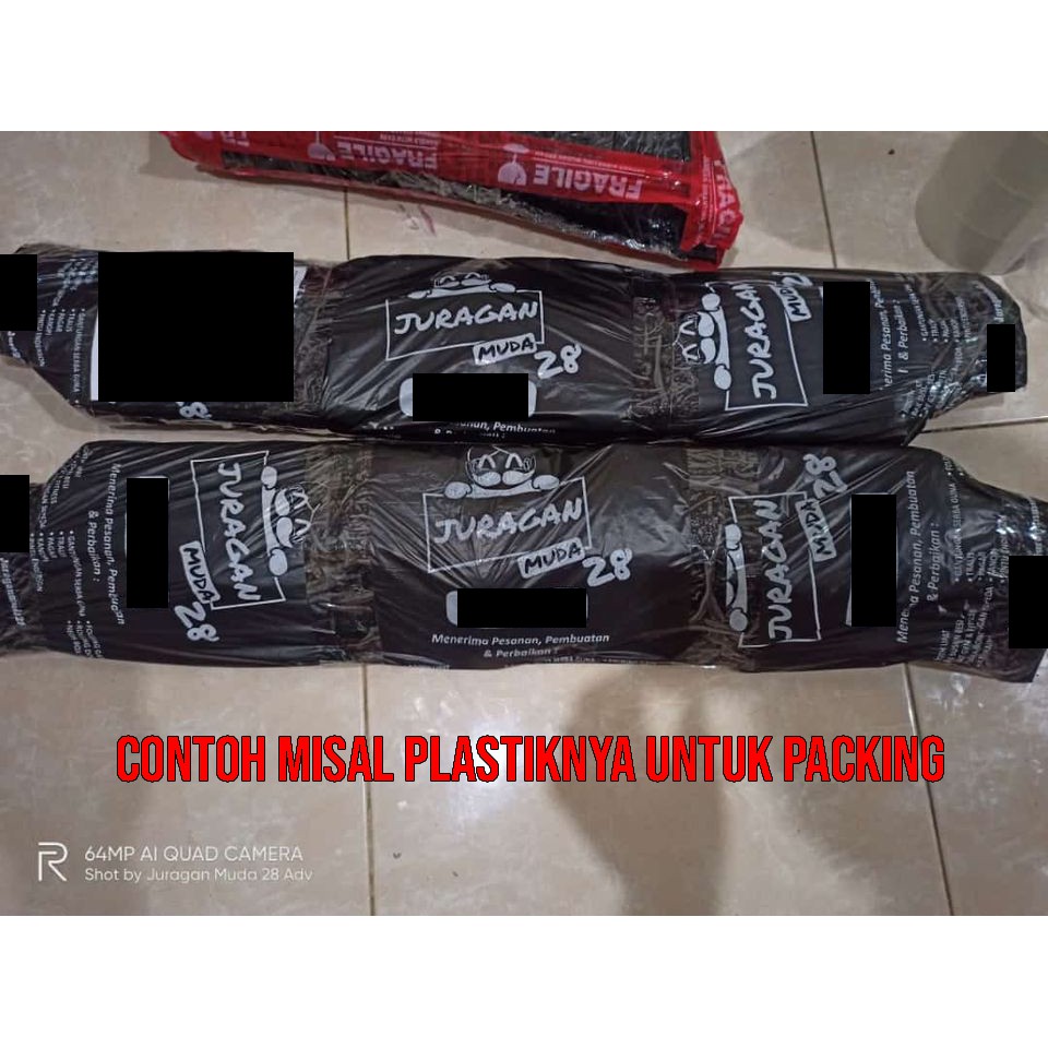 Custom Cetak Sablon Plastik Kresek HDPE / Plastik Olshop - 200 PCS