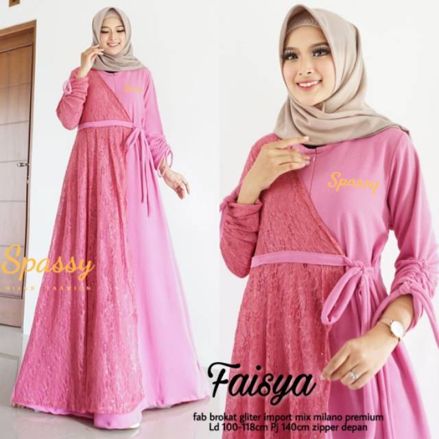 DRESS FAISYA ORI SPASSY | FASHION MUSLIM | GAMIS | PAKAIAN WANITA