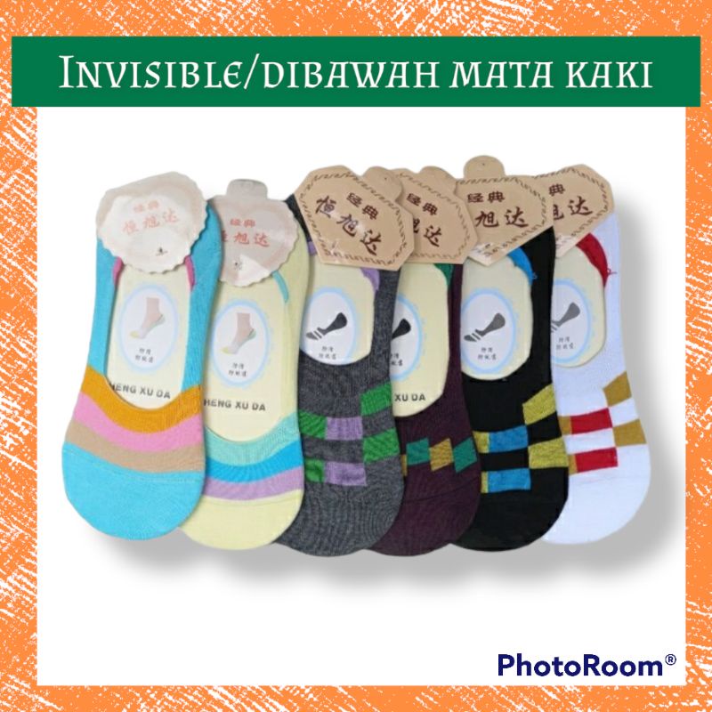 Hidden Socks Kaos Kaki Invisible Tidak Terlihat Kaos Kaki Pendek Casual Import