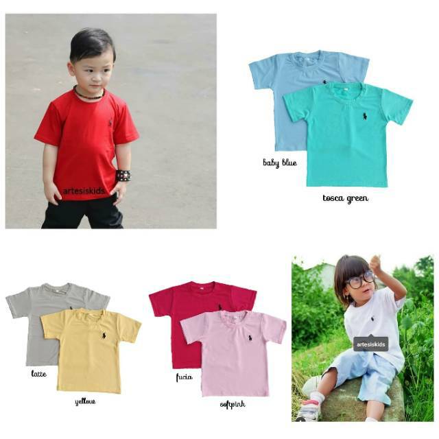  Polo  tee basic tee kaos  polos  anak  kaos  anak  murah 