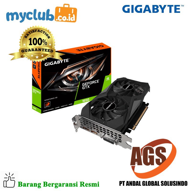 Gigabyte VGA GV-N1656WF2-4GD GeForce® GTX 1650 D6 WINDFORCE 4G