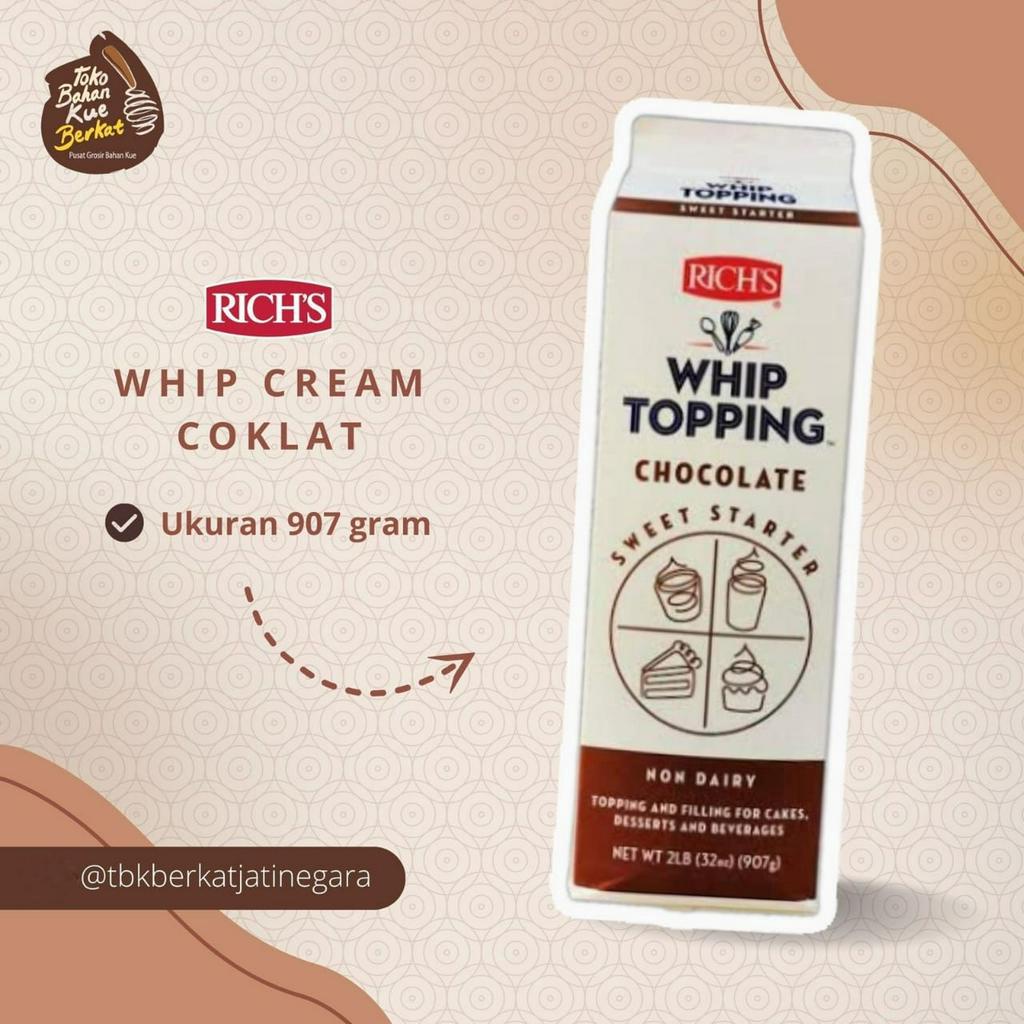 

RICH'S WHIP TOPPING CHOCOLATE 907 GR