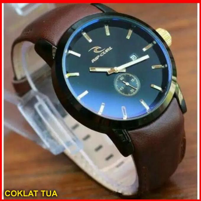 jam tangan cowok rip curl detroit chrono detik leather