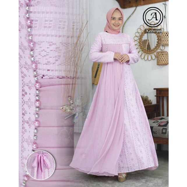 Sm / Original gamis rinjani payet / Kebaya gamis selendang terbaru / Kebaya pesta kondangan