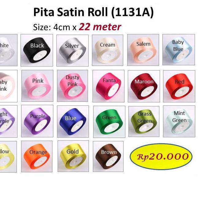 

Pita Satin 4cm 20yard - satin ribbon - barang florist 1131A ✔