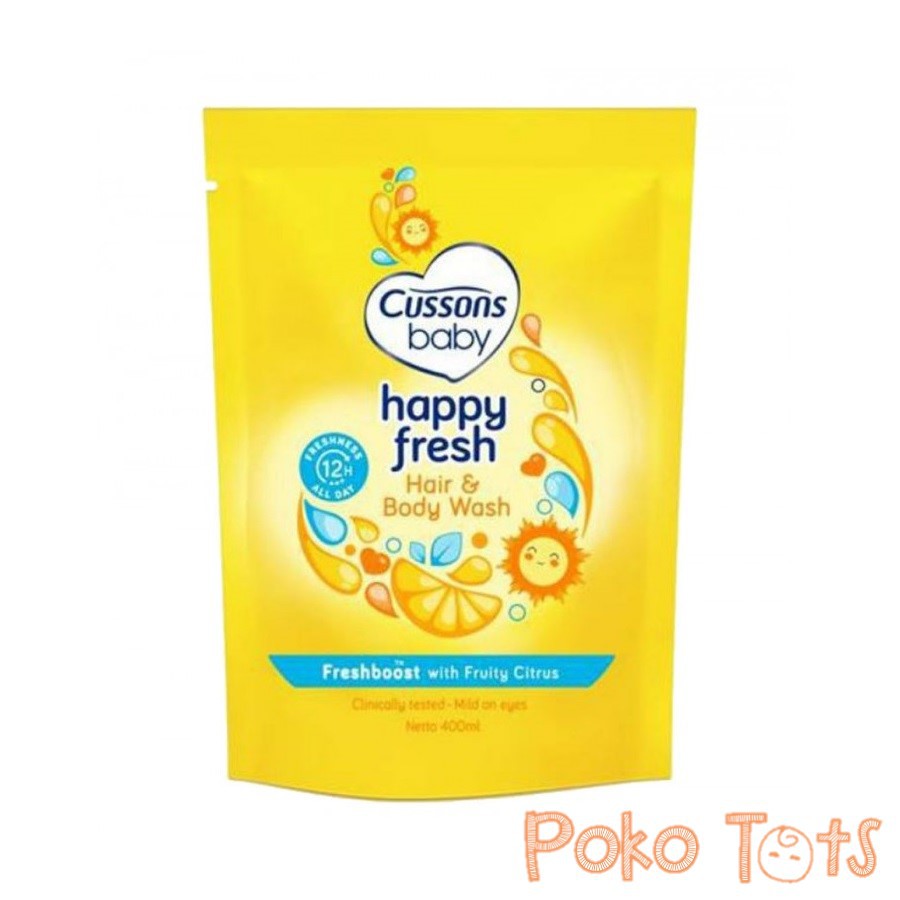 Cussons Baby Hair and Body Wash Happy Fresh Refill 400ml Sabun Shampo Bayi