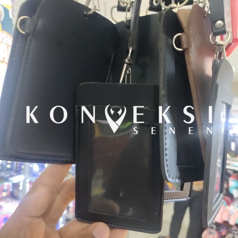 gantungan kulit KTA id card polos