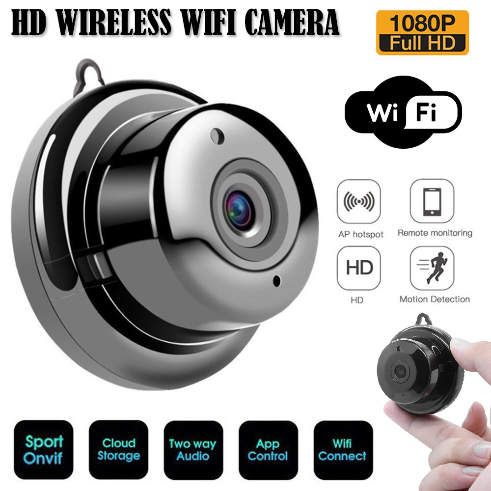 CCTV HD Nirkabel IP Kamera Mini Wifi Kamera IP Pintar V380 A1 Penyelidik Mata-Mata Tersembunyi