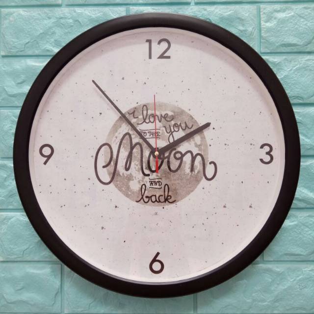 Diameter 40cm Jam Dinding Custom Frame, custom foto dan tulisan
