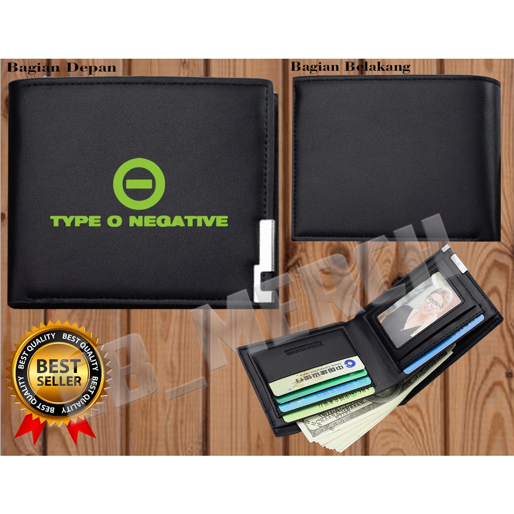 Dompet Pria Lipat  TYPE O NEGATIVE- BAND GOTHIC METAL  Dompet Kulit Men Fashion Letter Wallet KEREN