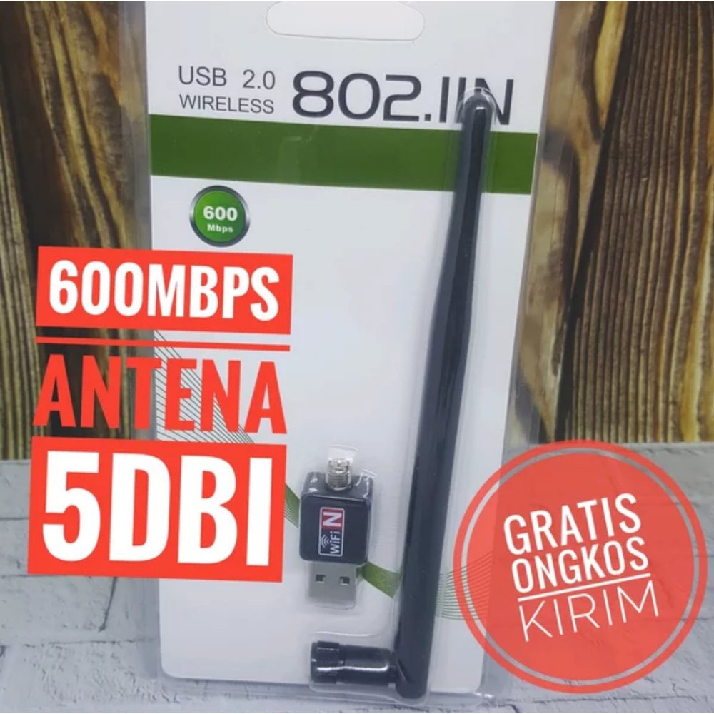 Antena panjang wifi 600Mbps - Antena panjang wifi 600mbps for komputer laptop notebook - usb wifi
