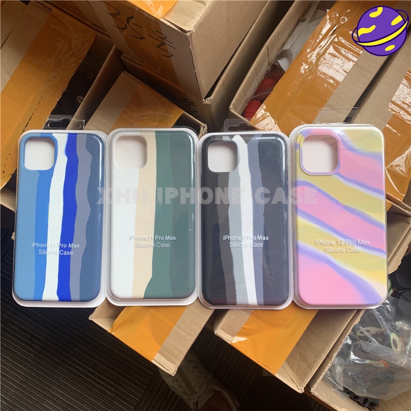 Soft Case Silikon Motif Pelangi Untuk Iphone 6 7 8 Plus X Xs Max Xr I11 I12 11pro 12pro