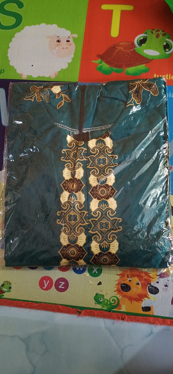 Grosir Terlaris Genes Jelita Tunic Navbor Yelbor Whitbor Creambor Tunik Batik Modern Hrb041