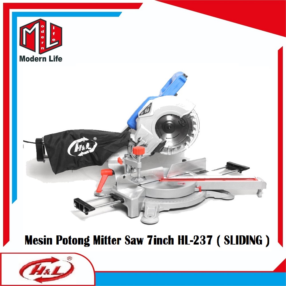 HL Mesin Potong Aluminium 7inch HL-237 / Miter Saw 7&quot; HL 237 Sliding