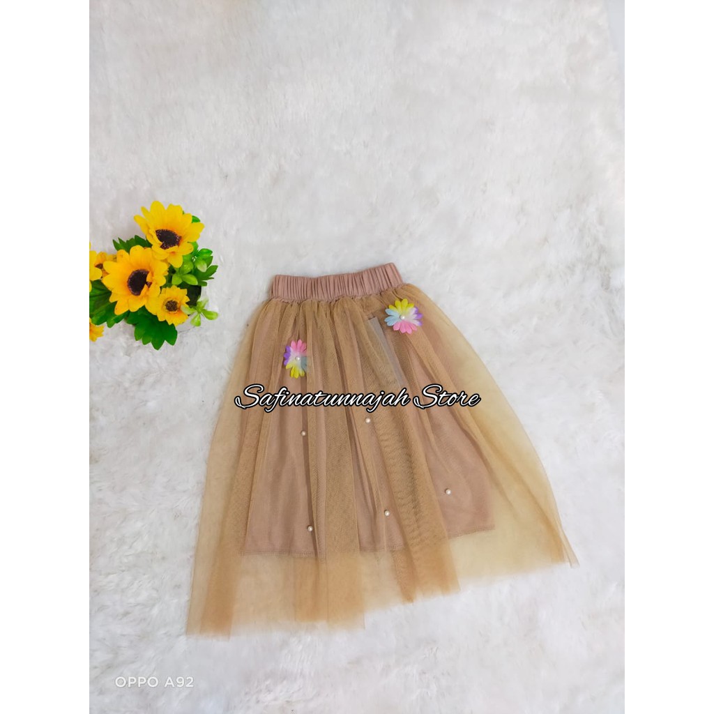 Rok Tutu Anak Mutiara Usia 2-4 Tahun Variasi Bunga-Bunga//Rok Tutu Anak Mutiara//Fashion Anak