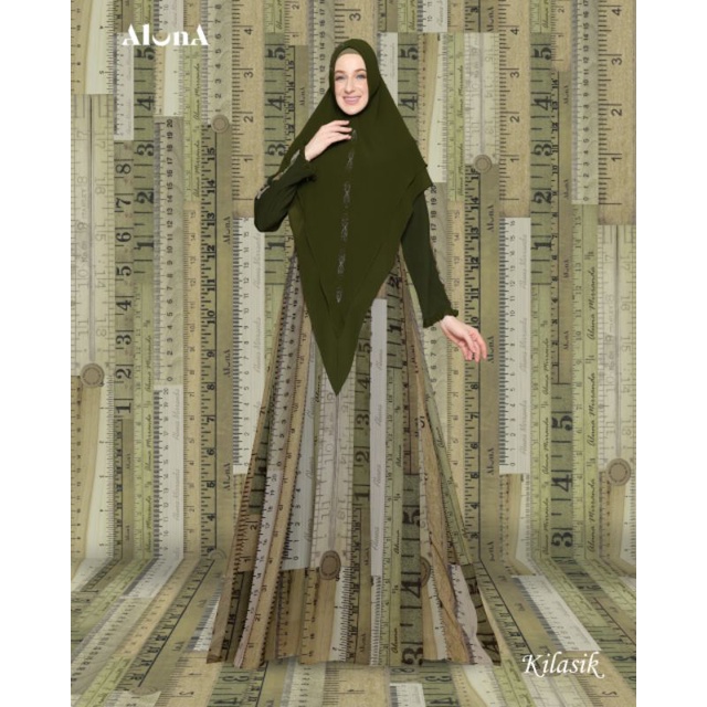 baju dress syar'i cantik premium (*Kilasik Syari*By Aluna Miranda)