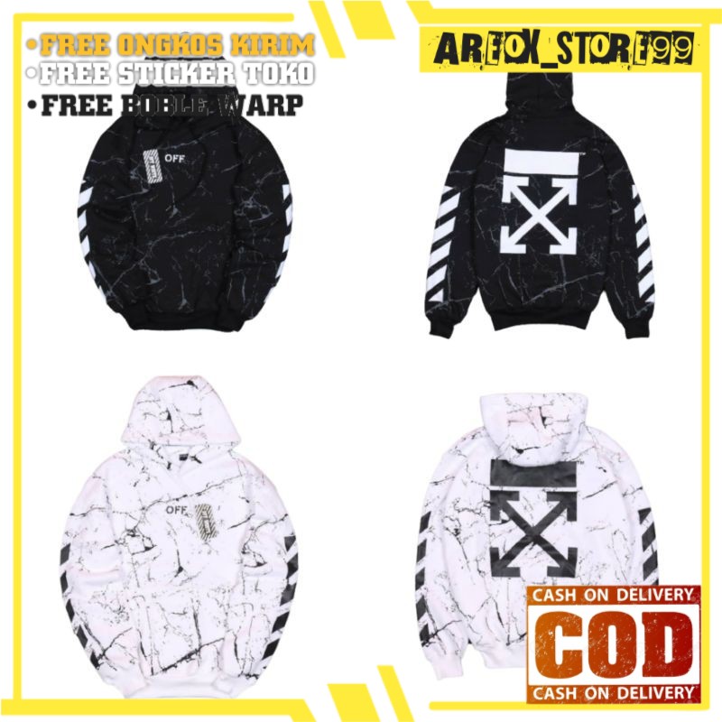 Jaket Sweater Hoodie Off White Marble Premium Murah