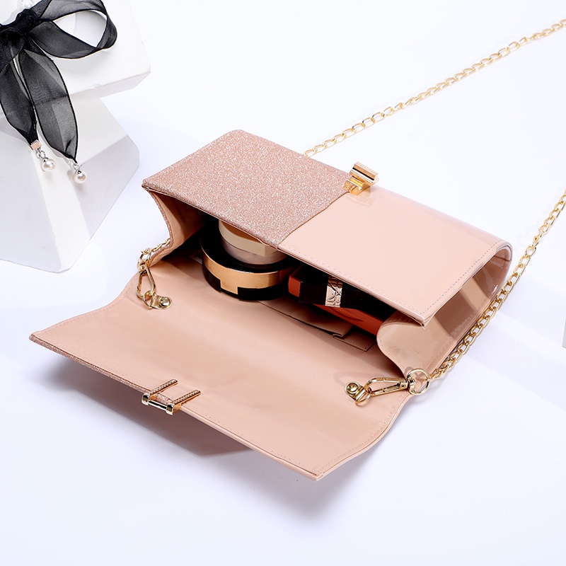 BJ60251 - BLACK/GOLD/PINK/SILVER - TAS PESTA CLUTCH SLEMPANG WANITA DOMPET WANITA FASHION IMPORT MODIS ELEGAN TERMURAH TERLARIS TERBARU BAGSTORE JAKARTA TAS BATAM ZCJ0251