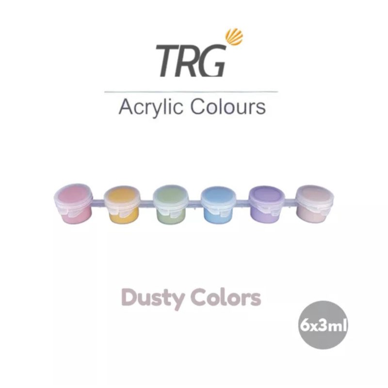 

STAR BAGS TRG Acrylic Colour Dusty Set 6 Warna - Cat Akrilik Kanvas Lukis Canvas Paint Acrylic Color 3 Ml Set Cat Warna Murah