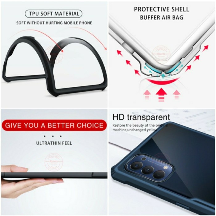 S/P- CASING Case OPPO RENO 4 PRO Shockproof Armor Transparent Premium Hardcase CASE SP