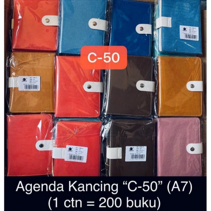 

AGENDA KANCING C 50 WARNA WARNI (A7 : 7 CM X 10 CM)