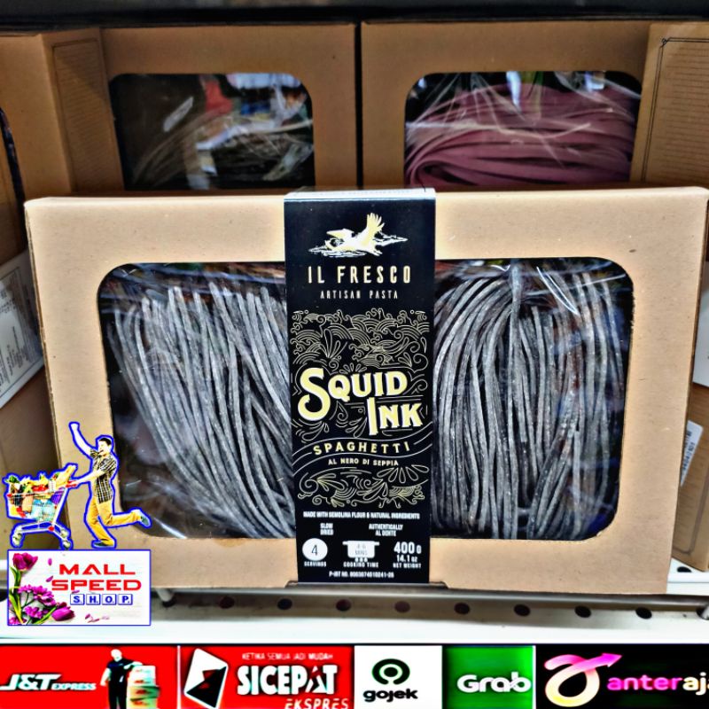 

il fresco artisan pasta squid ink spagheti ready 400gr