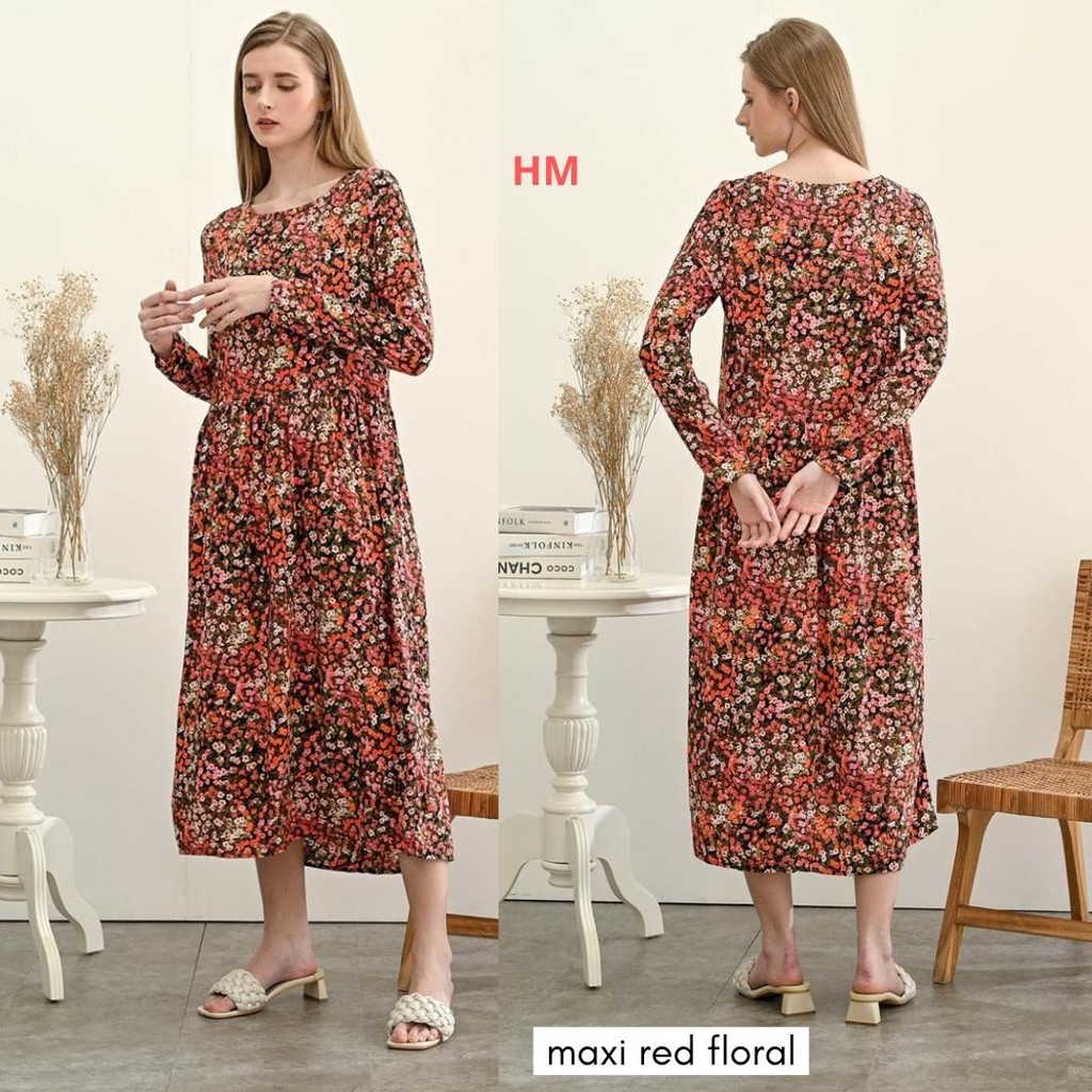 HM Maxi Dress Collection - Pakaian Wanita Original - Baju Lebaran Branded-6