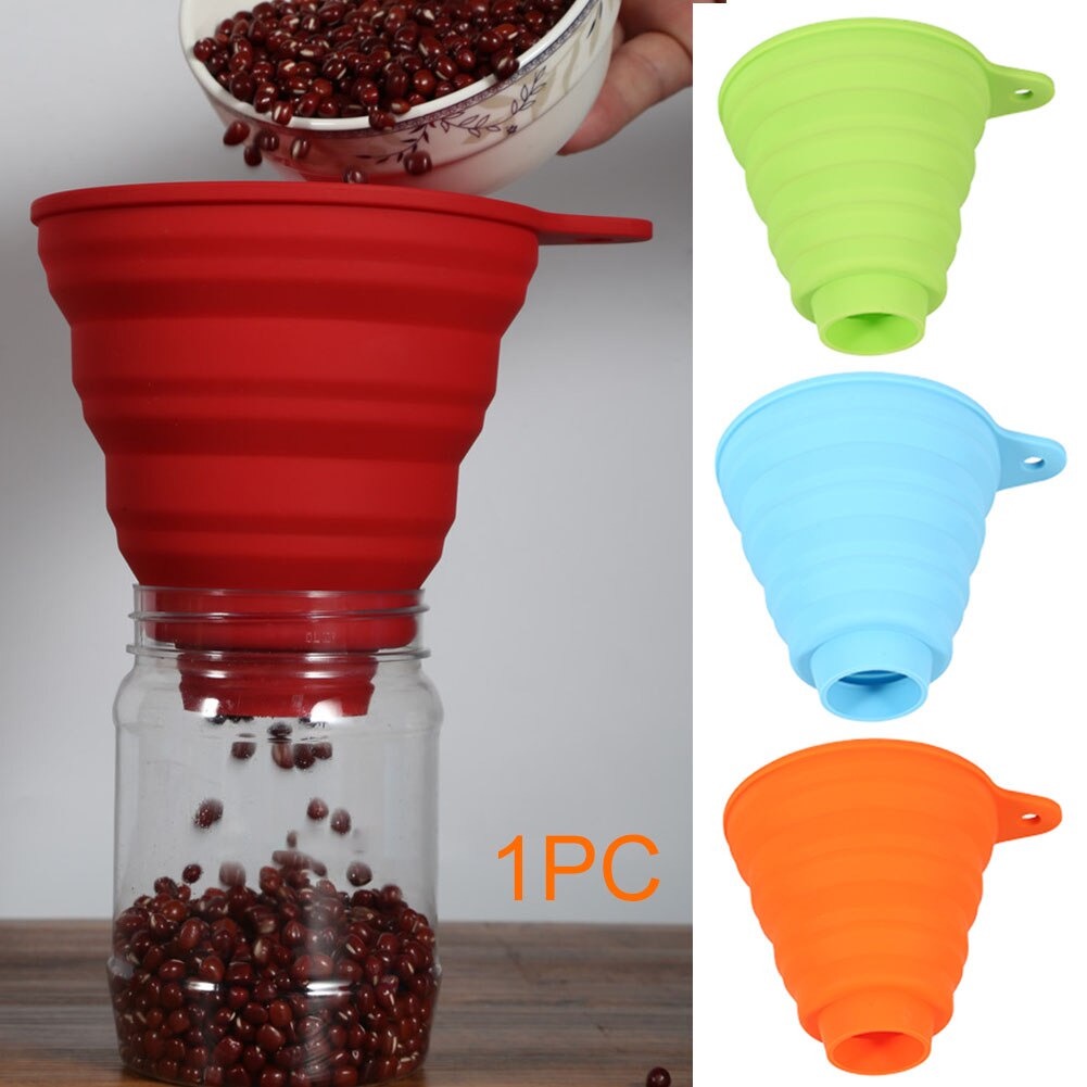 Corong Minyak / Corong / Corong Lipat Air Minyak Bensin Kendaraan Collapsible Silicone Funnel