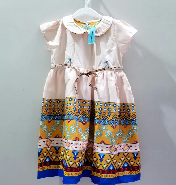 Dress Anak Simple Motif Batik Etnik Modern Pesta Couple