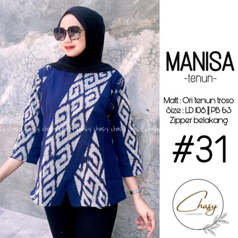 MANISA TENUN / BLOUSE TENUN ORI / BAJU KERJA TENUN / BATIK TENUN ORI / BLOUSE KERJA TENUN ORI TROSO