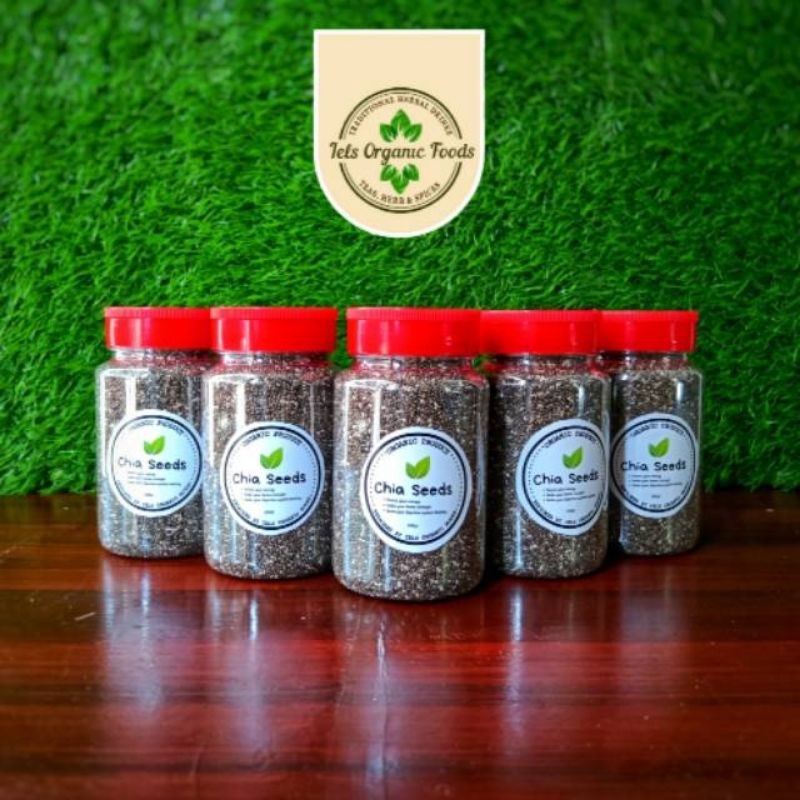 

Chia seed organik kemasan botol tutup ulir 230gr