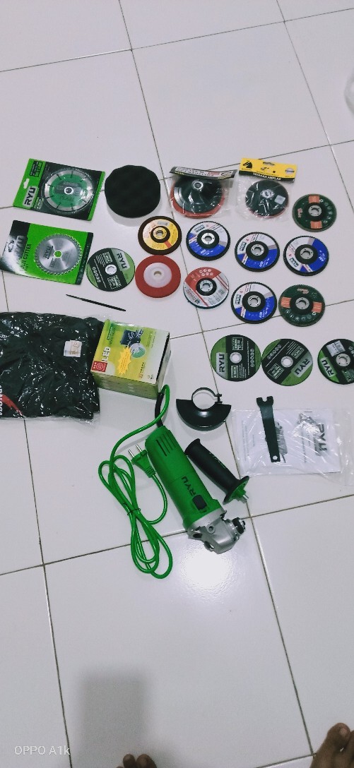 Ryu Rdr10-3reb Mesin Bor Besi 10 Mm Set 22 Pcs Variabel Speed Koper