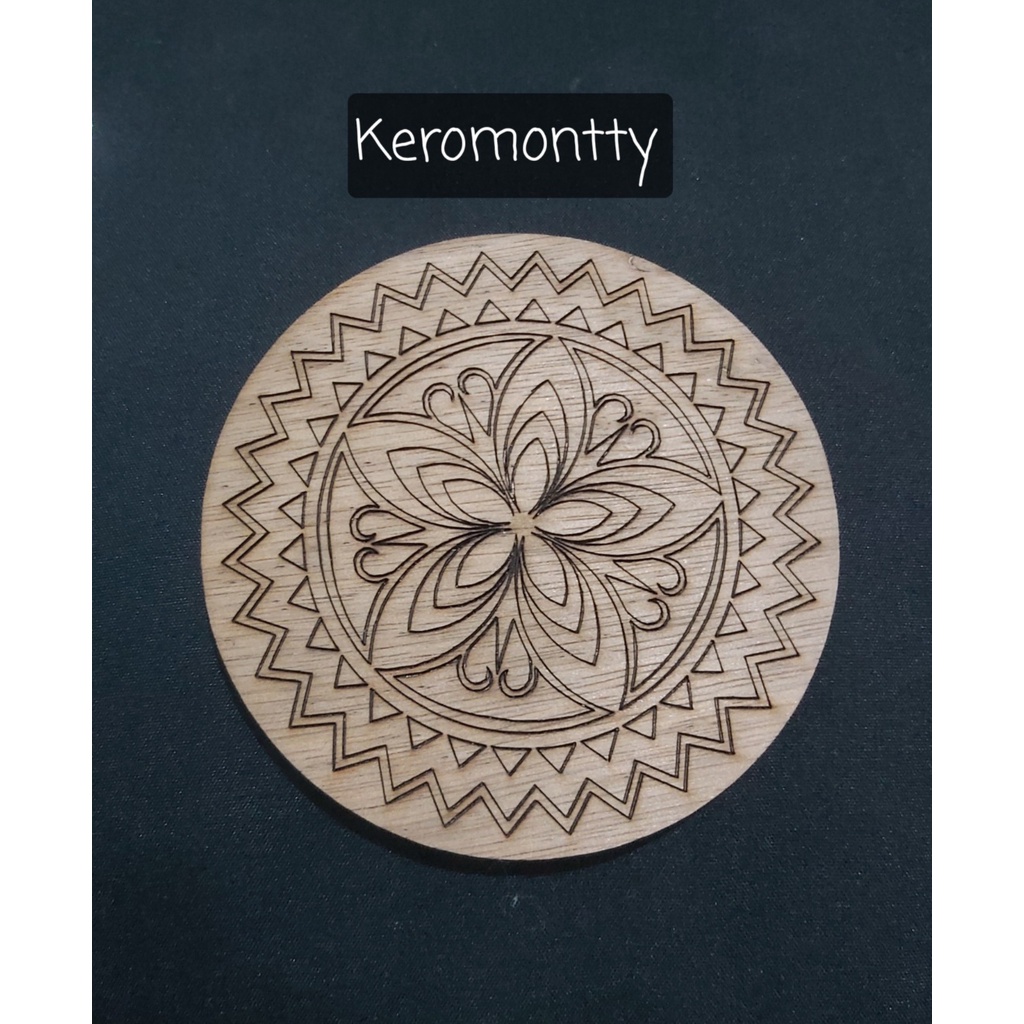 tatakan gelas kayu cutting laser