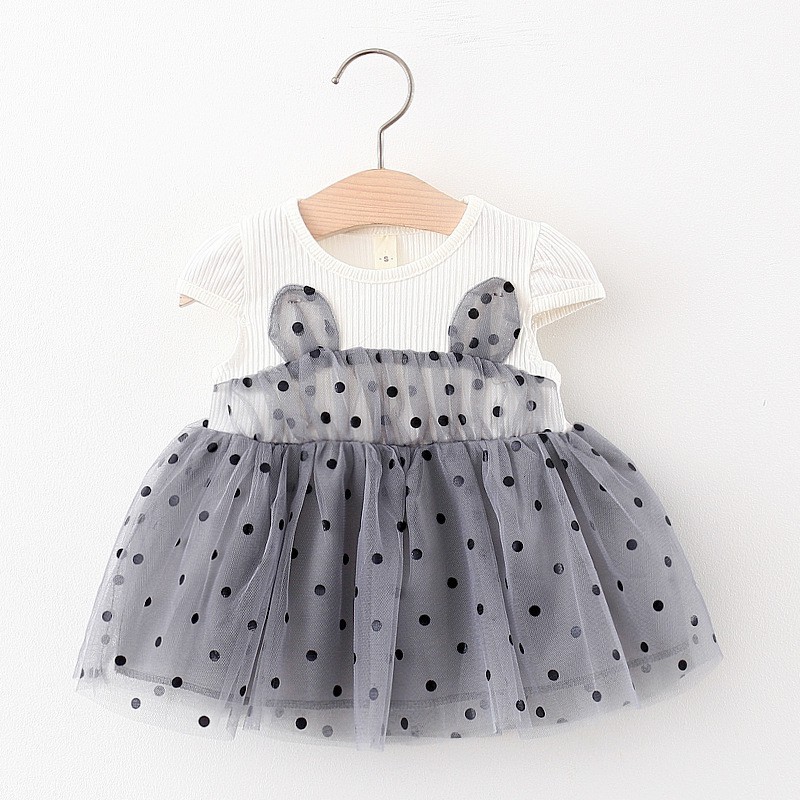 HappyOliver DRESS RABBITS ONDE 8827 EBV Baju Dress Anak Perempuan Import 6 bulan - 3 tahun/Dress Bayi Perempuan/Gaun Bayi Perempuan/Dress Pesta/Dress Bayi