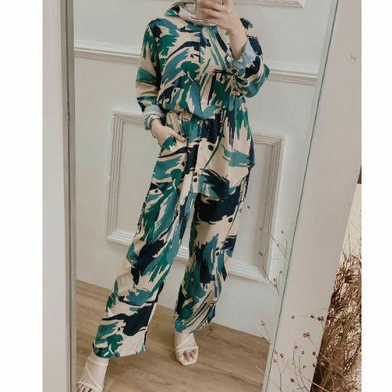 Homey Set Series - Teal Abstrak by Candylady