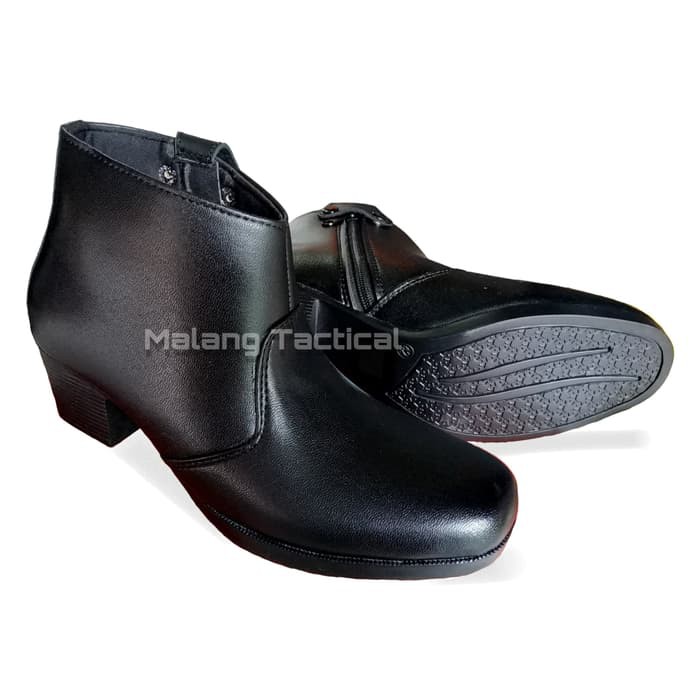 BlackPiinkMilitary Sepatu Pdh Sus Wanita Hitam Doff